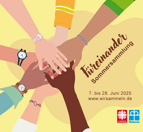 Plakat der Sommersammlung Diakonie/Caritas