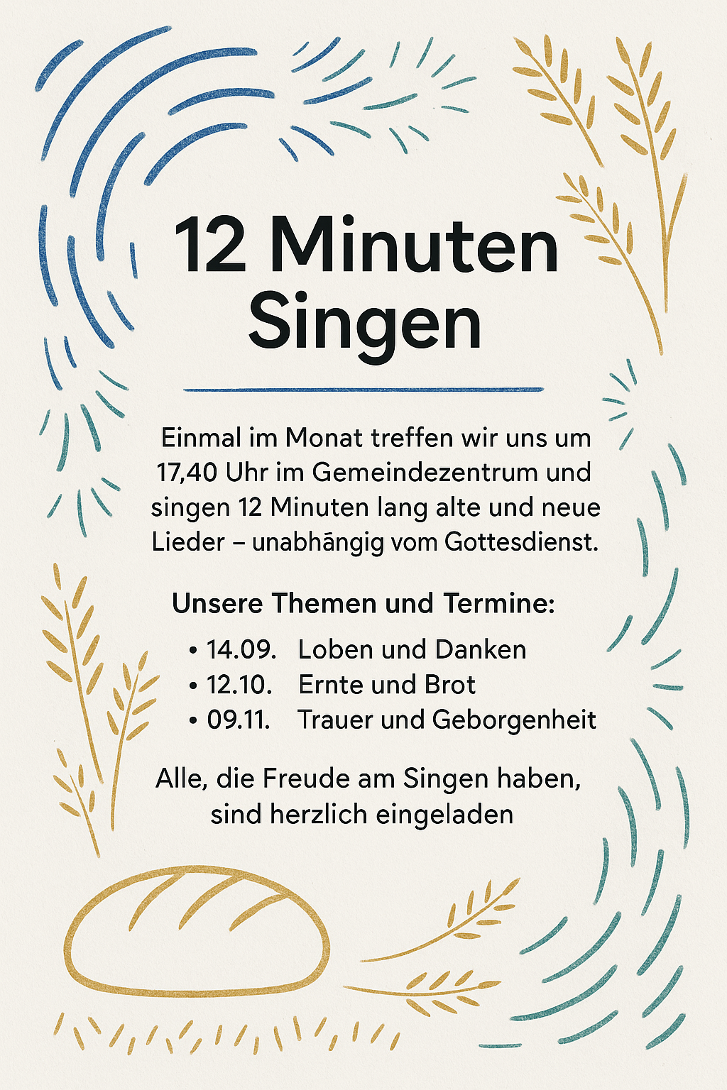 Plakat 12 Minuten Singen