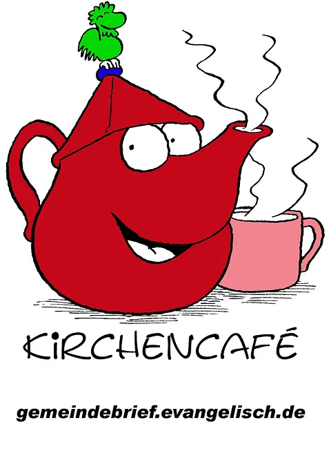 Lustige Kaffeekanne - Kirchencafé
