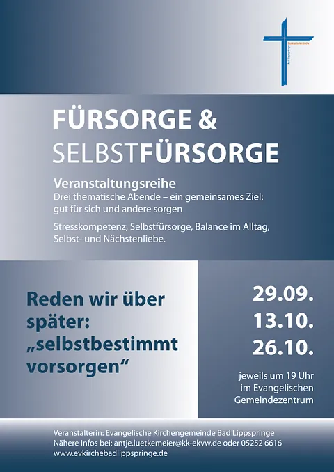 Plakat Fürsorge und Selbstfürsorge