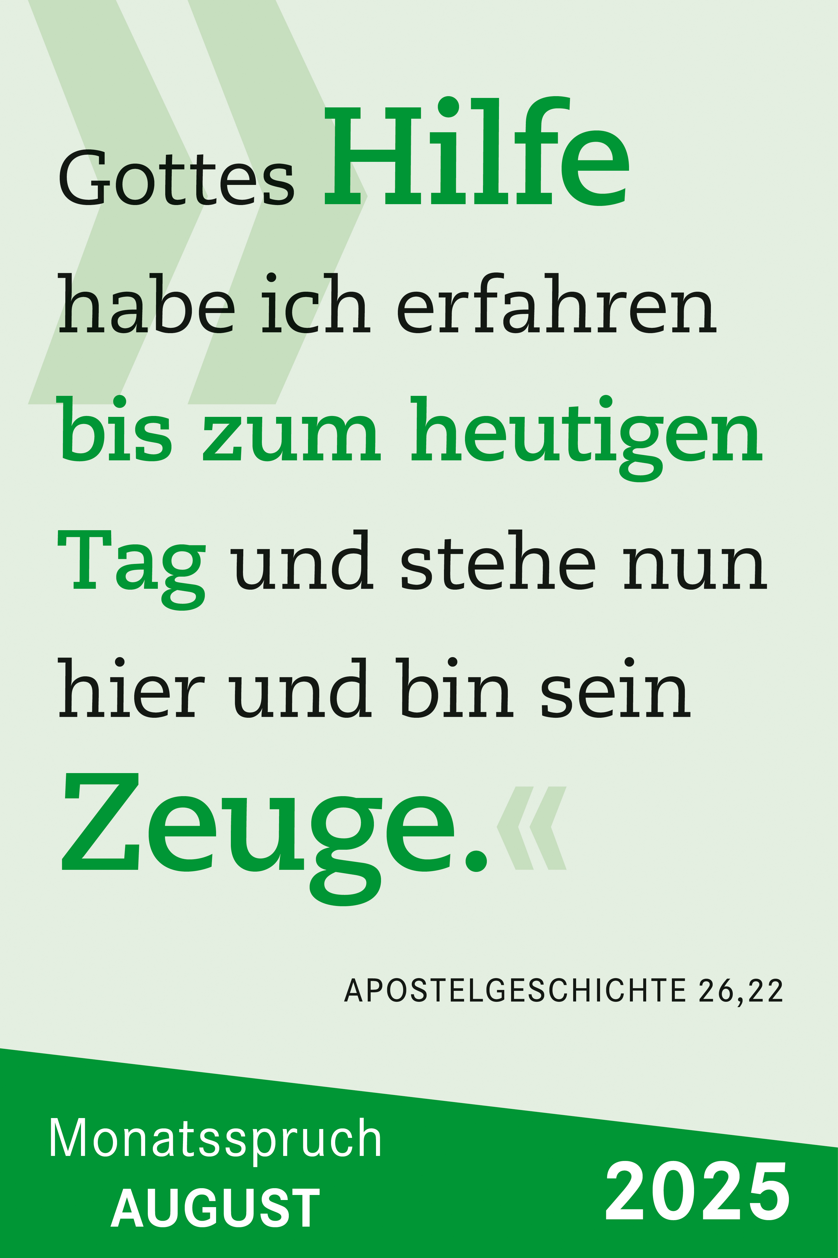 Monatsspruch August 2025