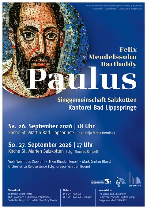 Plakat zum Paulus - Konzert