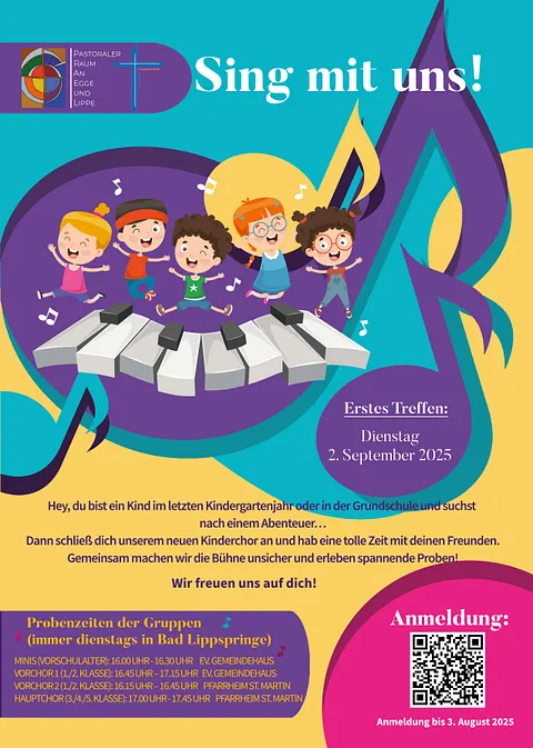 Werbeplakat für Kinderchöre