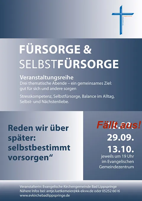 Plakat Fürsorge und Selbstfürsorge